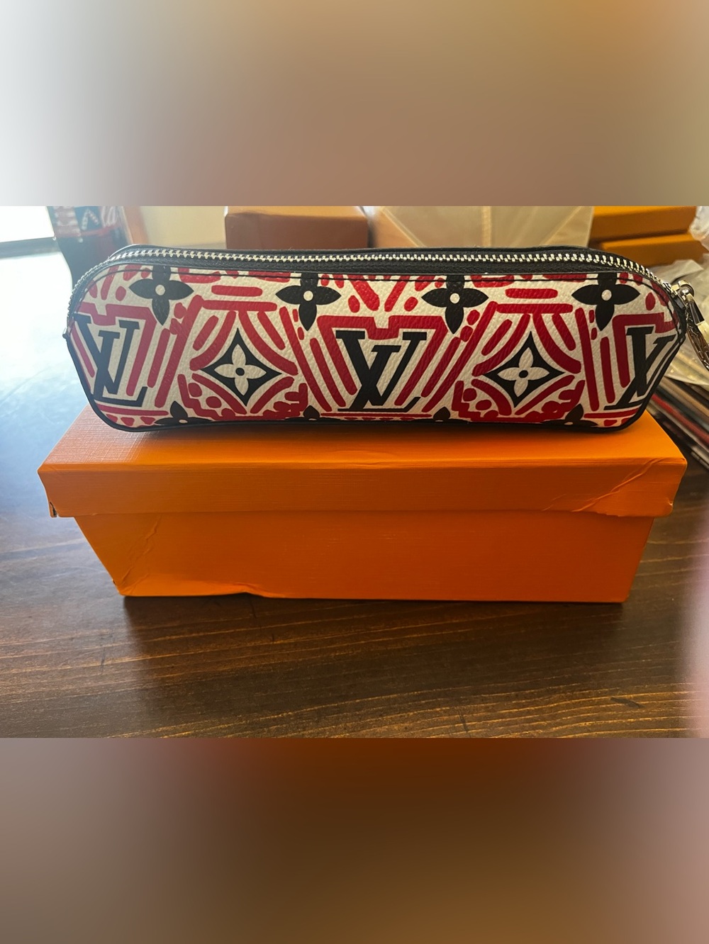 🎈Louis. Vuitton. Limited Edition Crafty Monogram Elizabeth Zipper Pencil Case - Picture 7 of 9